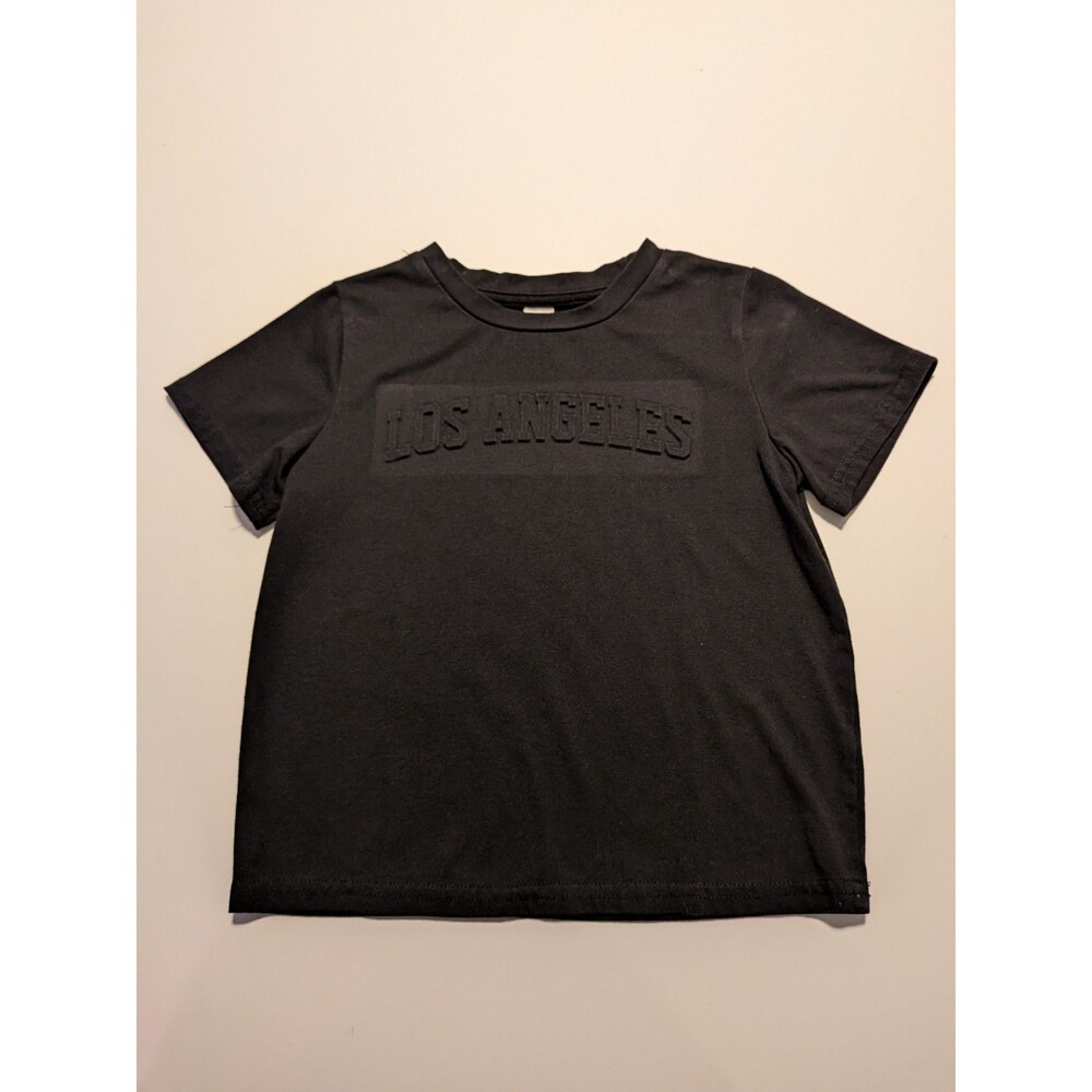 SHEIN Boys T-Shirt Size 5Y Black Los Angeles Graphic Excellent